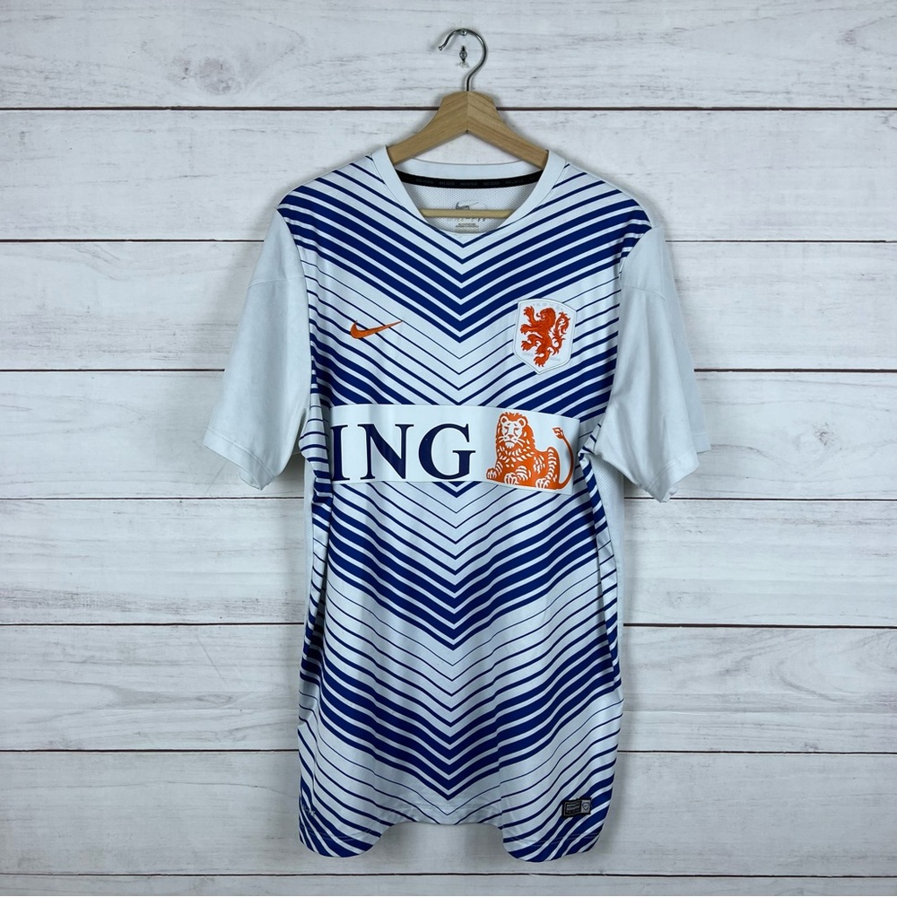 Nike Blue and White Men's Jersey